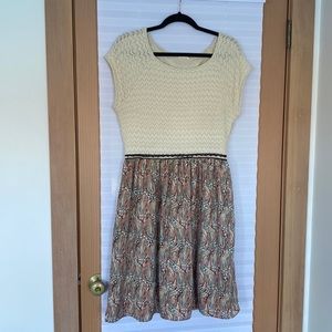 Anthropologie Weston feather dress with pockets